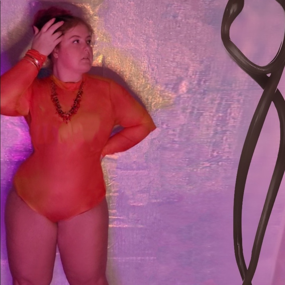 Tie dye mesh bodysuit